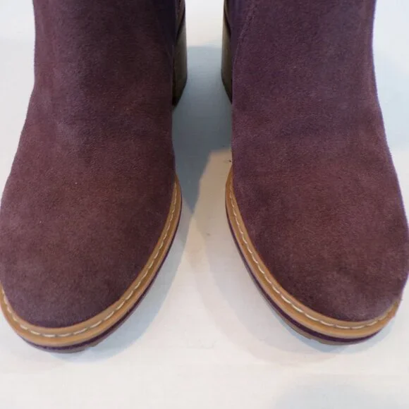 Timberland Purple Suede Waterproof Fur Lined Lace Up Heeled Boots Womens Size 7 - Picture 10 of 14